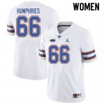 Women's Florida Gators #66 Jaelin Humphries NCAA Jordan Brand White Authentic Stitched College Football Jersey ZED2162DU